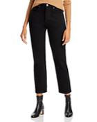 Frame Le Original High-rise Straight-leg Jeans In Film Noir