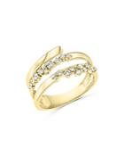 Bloomingdale's Diamond Scatter Double Row Ring In 14k Yellow Gold, 0.35 Ct. T.w. - 100% Exclusive