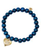Lord & Lord Designs Heart Charm Blue Beaded Bracelet - 100% Exclusive