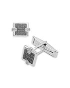 Bloomingdales Black & White Diamond Cufflinks In 14k White Gold - 100% Exclusive