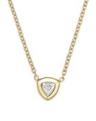 Zoe Chicco 14k Yellow Gold Pendant Necklace With Trillion Diamond, 14