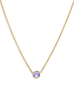 Zoe Lev 14k Yellow Gold Alexandrite Birthstone Solitaire Pendant Necklace, 16-18