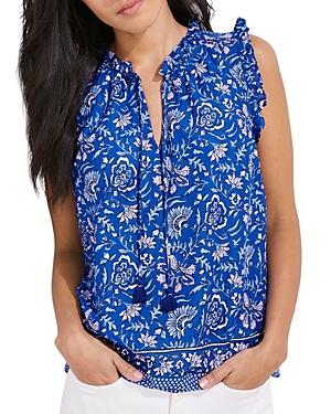 Vineyard Vines Anegada Floral Print Ruffle Top