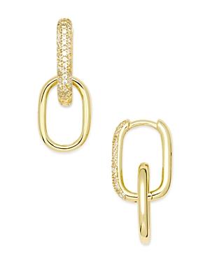Argento Vivo Pave Link Drop Earrings In 14k Gold Plated Sterling Silver