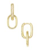 Argento Vivo Pave Link Drop Earrings In 14k Gold Plated Sterling Silver