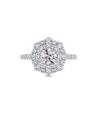 De Beers Forevermark Center Of My Universe Floral Halo Ring In 18k White Gold, 1.80 Ct. T.w.