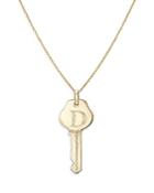 Zoe Lev 14k Yellow Gold Key Pendant Necklace, 18