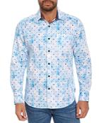 Robert Graham Cuttlefish Cotton Stretch Printed Classic Fit Button Down Shirt