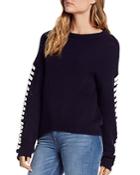 Michael Stars Lace-up Sleeve Sweater