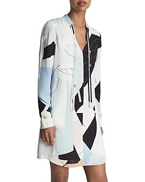 Reiss Rosa Abstract Print Shift Dress