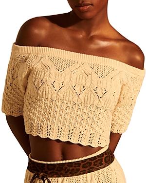 Ba & Sh Jensen Off-the-shoulder Cropped Sweater
