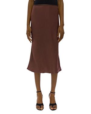 Helmut Lang Contrast Trim Satin Skirt