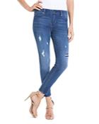 Liverpool Distressed Skinny Ankle Jeans In Fairmont Destruct