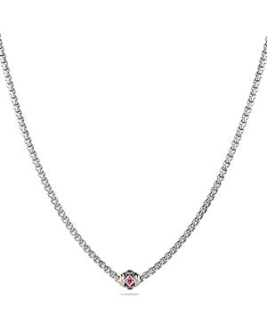 David Yurman Renaissance Necklace With Pink Tourmaline, Rhodalite Garnet And 18k Gold