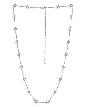 Unique Designs 14k White Gold Diamond Bezel Statement Necklace, 23 (63% Off) - Comparable Value $10,750