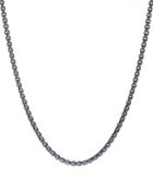 David Yurman Box Chain Necklace In Gray, 26