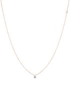 La Brune Et La Blonde 18k Rose Gold 360 Necklace With Brilliant Diamond, 14.75