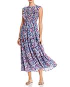 Banjanan Iris Smocked Floral-print Maxi Dress