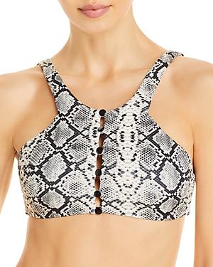 Aqua Swim Snake Print Halter Bikini Top - 100% Exclusive