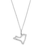 Kc Designs 14k White Gold Diamond Mini New York State Necklace, 16