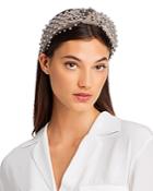 Lele Sadoughi Embellished Velvet Knot Headband