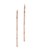 Diamond Micro Pave Linear Drop Earrings In 14k Rose Gold, .18 Ct. T.w. - 100% Exclusive