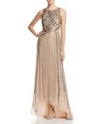 Adrianna Papell Sleeveless Beaded Cutout Gown