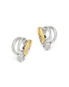 Ippolita Sterling Silver & 18k Yellow Gold Chimera Clip-on Huggie Earrings