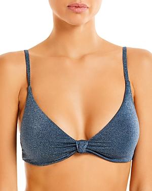 Aqua Swim Knotted Metallic Bikini Top - 100% Exclusive