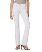 Hudson Beth Mid Rise Baby Bootcut Jeans In White