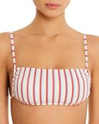 Weworewhat Leigh Bandeau Striped Bikini Top