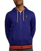 Psycho Bunny Warwick Cotton Color Blocked Regular Fit Full Zip Hoodie