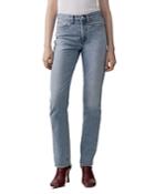 Agolde Tamryn Slim Straight Organic-cotton Jeans In Discourse