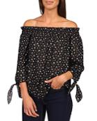 Michael Michael Kors Floral Print Off-the-shoulder Top