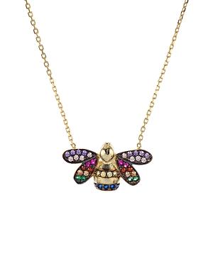 Aqua Multi Color Bee Pendant Necklace, 15 - 100% Exclusive