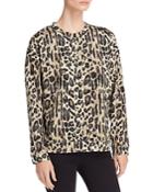 Kenneth Cole Lightweight Leopard-print Sweatshirt