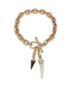 Allsaints Onyx & Mother-of-pearl Horn Charm Bracelet