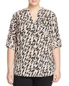 Calvin Klein Plus Abstract Leopard Print Shirt