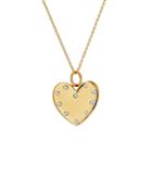 Rachel Reid 14k Yellow Gold Diamond Heart Pendant Necklace, 17