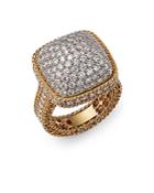 Roberto Coin 18k Yellow Gold Roman Barocco Diamond Pave Statement Ring