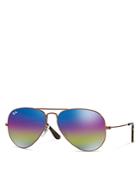 Ray-ban Multi-color Mirrored Aviator Sunglasses, 58mm