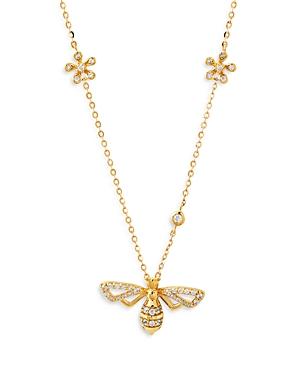 Bloomingdale's Diamond Bee Necklace In 14k Yellow Gold, 0.25 Ct. T.w. - 100% Exclusive