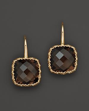 14k White Gold And Smoky Quartz Earrings - 100% Exclusive