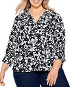 Nic And Zoe Plus Midnight Meadow Top