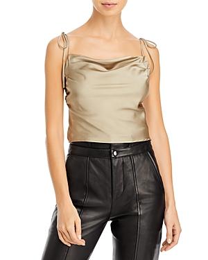 Fore Satin Tie Strap Tank Top