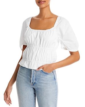 Derek Lam 10 Crosby Elora Cotton Puff Sleeve Top