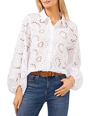 Vince Camuto Eyelet Balloon Sleeve Top