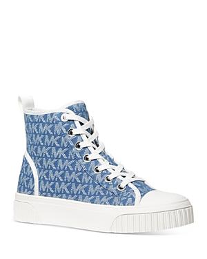 Michael Michael Kors Women's Gertie Jacquard Logo High Top Sneakers