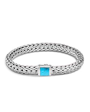 John Hardy Sterling Silver Classic Chain Medium Bracelet With Turquoise