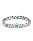 John Hardy Sterling Silver Classic Chain Medium Bracelet With Turquoise